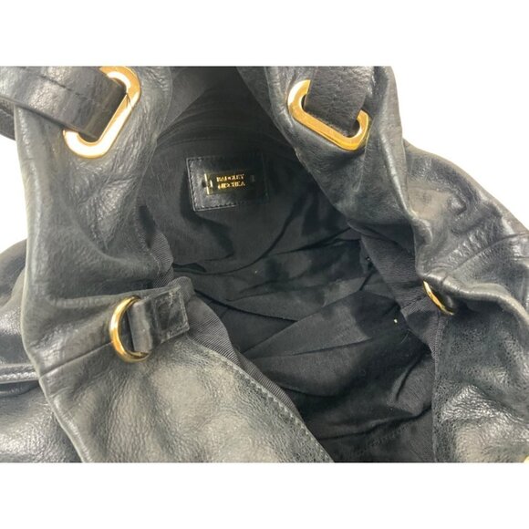 Badgley Mischka Black Large Leather Handbag - Picture 3 of 3